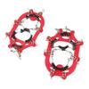 YOUFINE 11 Teeth Crampons Outdoor Anti Slip Shoes Cover Ice Claws with Stainless Steel Chain for Kids Children Teenagers, with Carry Bag (Teenagers) view 1