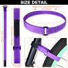 12 Pieces Bike Rack Straps 23.6 Inches Adjustable Bike Cinch Straps Wheel Stabilizer Bicycle Accessories for Transporting Bicycles(Black, Purple, Red) view 2