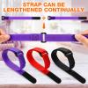 12 Pieces Bike Rack Straps 23.6 Inches Adjustable Bike Cinch Straps Wheel Stabilizer Bicycle Accessories for Transporting Bicycles(Black, Purple, Red) view 4