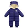 Bestgift Unisex Baby Hooded Winter Snowsuit Infant Warm Puffer Romper Blue 9-12 Months view 1