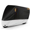 Puroma Motorcycle Cover Heavy Duty Scooter Cover Waterproof Outdoor All Season Universal Weather Quality Protection with Night Reflective, Lock Holes and Storage Bag Fits up to 105" Motorcycle Vehicle view 1