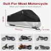 Puroma Motorcycle Cover Heavy Duty Scooter Cover Waterproof Outdoor All Season Universal Weather Quality Protection with Night Reflective, Lock Holes and Storage Bag Fits up to 105" Motorcycle Vehicle view 2