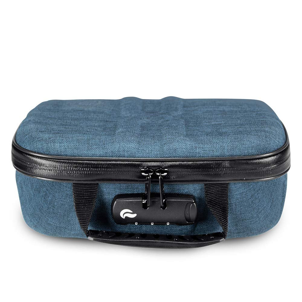 Skunk X-Case Smell Proof Protective Case 10.5 x 6 x 4 (Navy)-with SK9 Premium odorless Technology