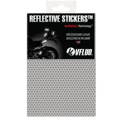 VFLUO - Reflective Sticker Sheet for Bike, Motorcycle, Scooter, Helmets, Stroller/Multi-use - DIY Adhesive board - 3M Scotchlite- High Visibility - Discreet - Optimised adhesion