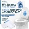 Lunderg Toilet Liners with Super Absorbent Pads - Value Pack 20 Count Universal Fit - Disposable Toilet Bags to Convert any Home, Boat or Camping WC into a Dry Flush - Emergency must have view 1