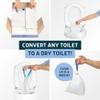 Lunderg Toilet Liners with Super Absorbent Pads - Value Pack 20 Count Universal Fit - Disposable Toilet Bags to Convert any Home, Boat or Camping WC into a Dry Flush - Emergency must have view 2