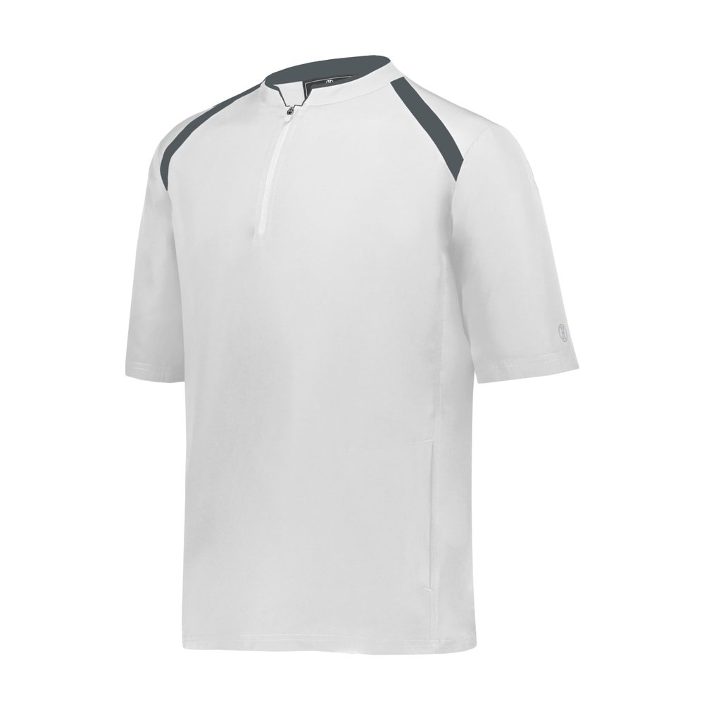 Holloway Mens Clubhouse Short Sleeve Pullover Cage Jacket - Ultimate Athletic Performance Wear for Maximum Mobility 4X White/Graphite