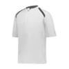 Holloway Mens Clubhouse Short Sleeve Pullover Cage Jacket - Ultimate Athletic Performance Wear for Maximum Mobility 4X White/Graphite view 1
