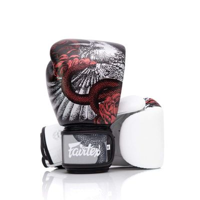 Fairtex Beauty of Survival Limited Edition Boxing Gloves | Premium Craftsmanship |Full-Grain Leather| Stylish Design | Adjustable Fit | Unique Artwork | Hook and Loop Straps (8oz)