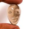 33.45 Cts Smoky Quartz Hand Carved Moon Face With Closed Eye Gemstone Carving Loose Stone for Jewelry Making view 2