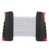 Easy to Install Plastic Material Table Tennis Net, Convenient Reelable Design Retractable Tennis Net, for Children Adult(Black red) view 1