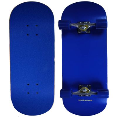Shop4Omni Complete Full Size Maple Skateboard w Premium Wheels & Matching Grip Tape (Blue)