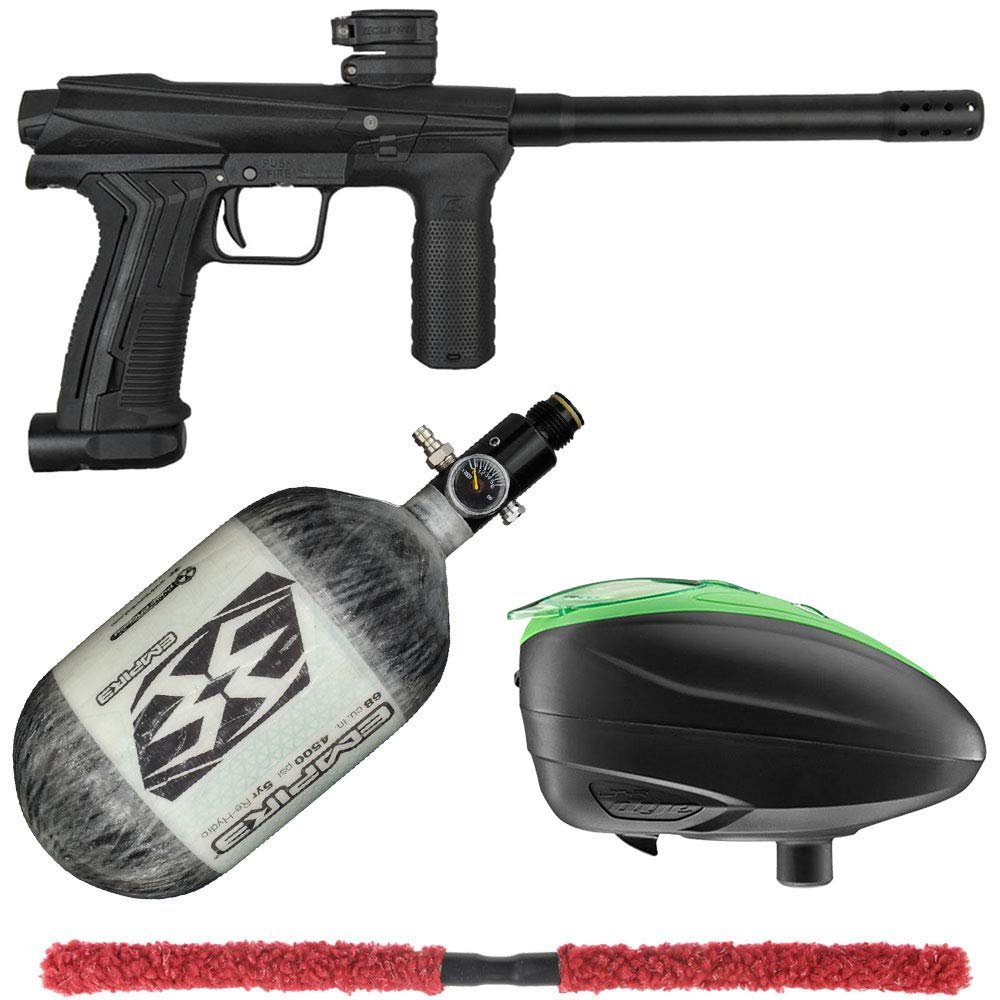 Action Village Planet Eclipse EMEK 100 Contender Paintball Gun Package Kit (Loader Color: Black/Lime, Tank Size: 68/4500)