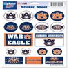 WinCraft NCAA Auburn University Tigers Vinyl Sticker Logo Set, 5" x 7" Inch Sheet view 1