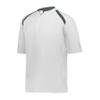 Holloway Boy's Clubhouse Short Sleeve Pullover Cage Jacket - Active Kids' And Teens Outerwear With Quarter Zip, Low Profile Collar, And Stretch Mesh For Maximum Mobility White/Graphite L view 1