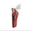 Pusat Holster Premium Leather IWB and OWB Belt Holster 4 inch 357 MAG for Revolver Smith Wesson Model 581-586-681-686 L Frame (Brown Left, SW 681) view 1
