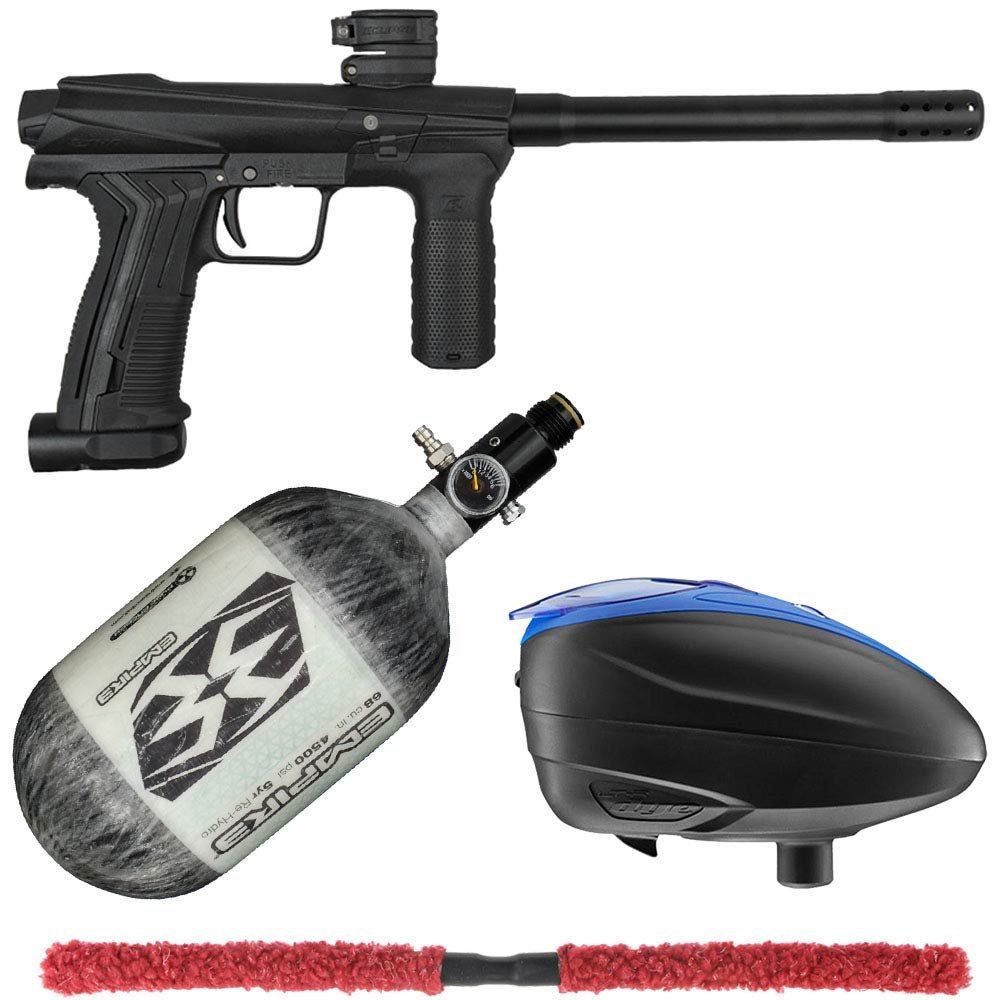 Action Village Planet Eclipse EMEK 100 Contender Paintball Gun Package Kit (Loader Color: Black/Blue, Tank Size: 68/4500)