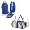 11 Piece Camp Kitchen Cooking Utensil Set Travel Organizer Grill Accessories Portable Compact Gear with Camping Cookware Set 304 Stainless Steel 8-Piece Pots & Pans Open Fire Cooking Kit view 1