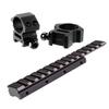 GOTICAL Combo of (14 Slot Extension Low Profile Airgun/.22 Dovetail Rail 11MM to 20MM Weaver Picatinny Rail Adapter Scope Mount Converter + 2Pcs Medium Profile 1 Inch Scope Rings) view 1