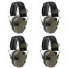 Walker's Razor Slim Shooter Electronic Hunting Folding Hearing Protection Earmuffs w/ 23dB Noise Reduction & Sound Amplification, Tan Patriot (4 Pack) view 1