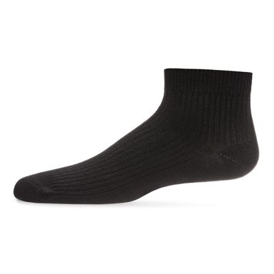 MeMoi Thin Ribbed Cotton Kids Anklet Sock Navy 8