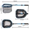 YVLEEN Floating Fishing Net - Folding Fishing Landing Net with Rubber Coating Mesh for Easy Fish Catch and Release, Fishing Net for Freshwater and Saltwater view 3