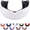 Oral Mart Adult Mouth Guard (Color: White/Black) - Sports Mouthguard for Karate, Boxing, Martial Arts, Football, MMA, Sparring, Hockey, Rugby, BJJ, Muay Thai,Soccer view 1