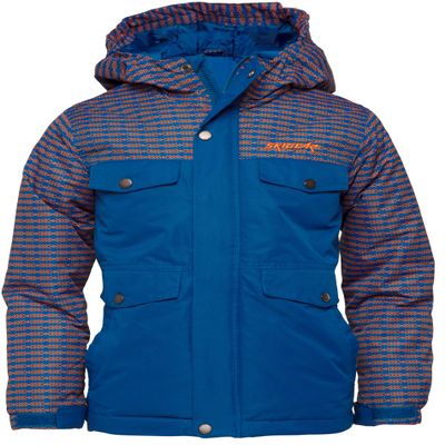 SkiGear Kids Slalom Insulated Winter Jacket, Arrowhead Royal Blue/Orange, 5T