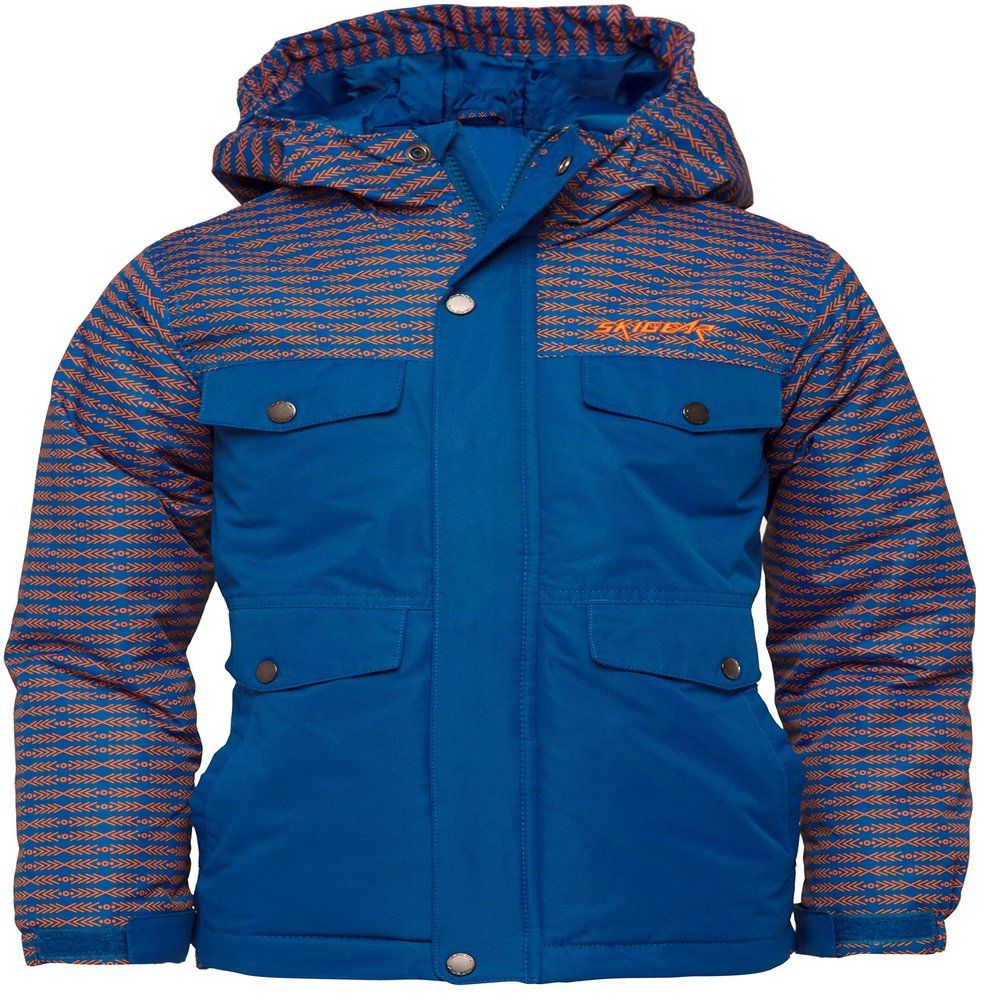 SkiGear Kids Slalom Insulated Winter Jacket, Arrowhead Royal Blue/Orange, 5T