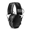 Walker's Razor Slim Shooter Electronic Hunting Folding Sound Dampening Hearing Protection Earmuffs with 23dB Noise Reduction, Black Patriot, 3 Pack view 2