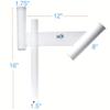 Dual Offset Fishing Teaser Dredge Rod Spreader Outrigger Boat Trolling Holders Pair view 2