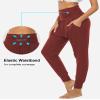 DIBAOLONG Womens Yoga Sweatpants Loose Workout Joggers Pants Comfy Lounge Pants with Pockets Burgundy XS view 4