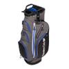 Founders Club Franklin Golf Push Cart Bag -Also Compatible with Riding Carts -Full Length Rain Cover -Light Weight -15 Way Full Length Divider-External Putter Tube-Embroidery Panel (Blue) view 2