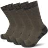 APTYID Men's Moisture Wicking Cushioned Crew Work Boot Socks, Size 9-12, ArmyGreen, 4 Pairs view 1