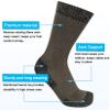 APTYID Men's Moisture Wicking Cushioned Crew Work Boot Socks, Size 9-12, ArmyGreen, 4 Pairs view 3