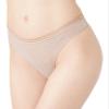 b.tempt'd by Wacoal Women's Etched In Style Thong Panty, Au Natural, X-Large view 1