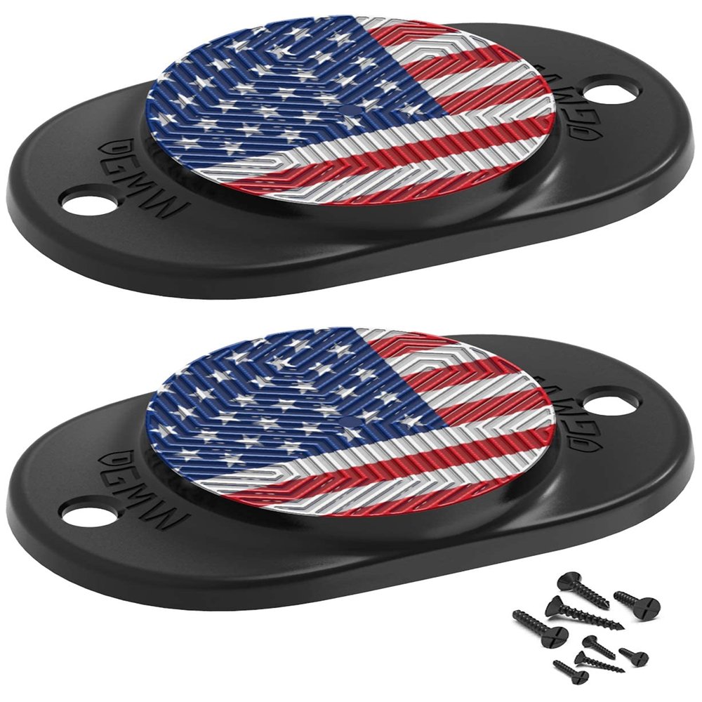 GMW Gun Magnet [2-Pack] | 30 lbs. Rating Magnetic Gun Mount | HQ Rubber Coated Gun Magnet Buckler Series for Car, Truck, Desks, Safes, and Walls | Indoor Gun Racks| Concealed Gun Holder for Handgun
