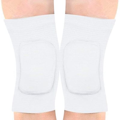 JUMISEE Adult Knee Pad for Men Women, Anti-Slip Padded Sponge Knee Brace Breathable Elastic Knee Support for Football Volleyball Dance Skating