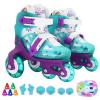PowerRider Roller Skates for Girls Adjustable Size Inline Skates for Kids Boys with Flashing Wheels Birthday Gift (Fluorescent Green, US 10-1316CM-19CM) view 1