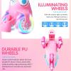 PowerRider Roller Skates for Girls Adjustable Size Inline Skates for Kids Boys with Flashing Wheels Birthday Gift (Fluorescent Green, US 10-1316CM-19CM) view 4