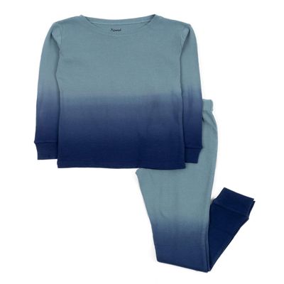 Leveret Kids & Toddler Pajamas Boys Girls 2 piece pj's 100% Cotton Blue Tie Dye (Size 12 Years)