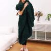 Elero Chunky Knit Throw Blanket Chenille Yarn Soft Cozy Bulky Knitted Blanket for Sofa Bed Chair Large Hand Made Boho Home Decor Emerld Green 40x48 view 2
