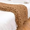 Elero Chunky Knit Throw Blanket Chenille Yarn Soft Cozy Bulky Knitted Blanket for Sofa Bed Chair Large Hand Made Boho Home Decor Emerld Green 40x48 view 4