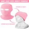 SATINIOR 2-Hole Knitted Ski Mask Full Face Mask Cover Neck Gaiter Winter Balaclava Warm Knit Beanie for Outdoor Sports(Medium,Pink) view 4