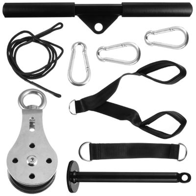 Wakauto 1set Forearm Wrist Roller Trainer Pulley for Arm Strength Training Lightweight and Portable Arm Exercise Tool for Home Workouts Convenient Storage and Easy to Use