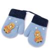 WFF Children's Neck Hanging Gloves with Plush Thickening Cute Cartoon Rocket for Boys and Girls Infants 1-3 Years Old (Color : D) view 1