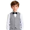 Boys Vest for Baby Toddler Kids Ring Bearer Suit Vest Gray Size 14 view 1