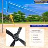 PROGOAL Replacement Professional Sports Volleyball Net with High Strength Cable & Two Side Tape Reinforcement Dowels4 Inch Square Mesh Heavy-Duty Net for Indoor OutdoorStandard 3'H x 32'L view 2