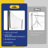 PROGOAL Replacement Professional Sports Volleyball Net with High Strength Cable & Two Side Tape Reinforcement Dowels4 Inch Square Mesh Heavy-Duty Net for Indoor OutdoorStandard 3'H x 32'L view 3