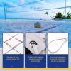 PROGOAL Replacement Professional Sports Volleyball Net with High Strength Cable & Two Side Tape Reinforcement Dowels4 Inch Square Mesh Heavy-Duty Net for Indoor OutdoorStandard 3'H x 32'L view 4